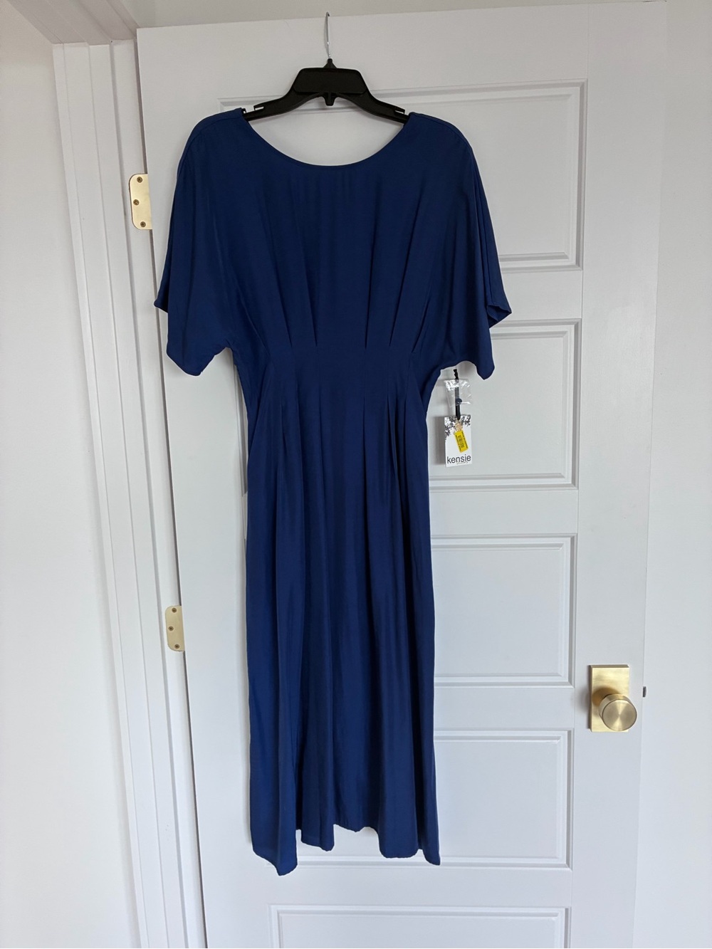 Kensie Royal Blue Midi Dress with Flutter Sleeves